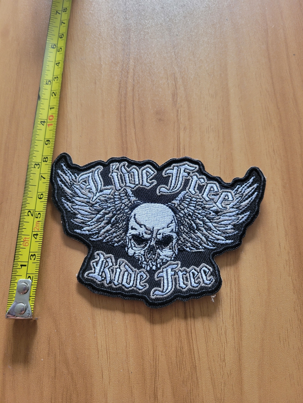 🎃BUY 2 GET 1 FREE🎃Live Free Ride Free  Skull Wing Embroidered Patch